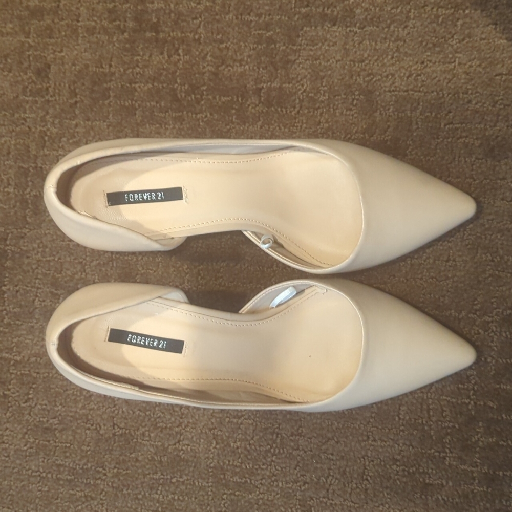 Forever 21 cream heels